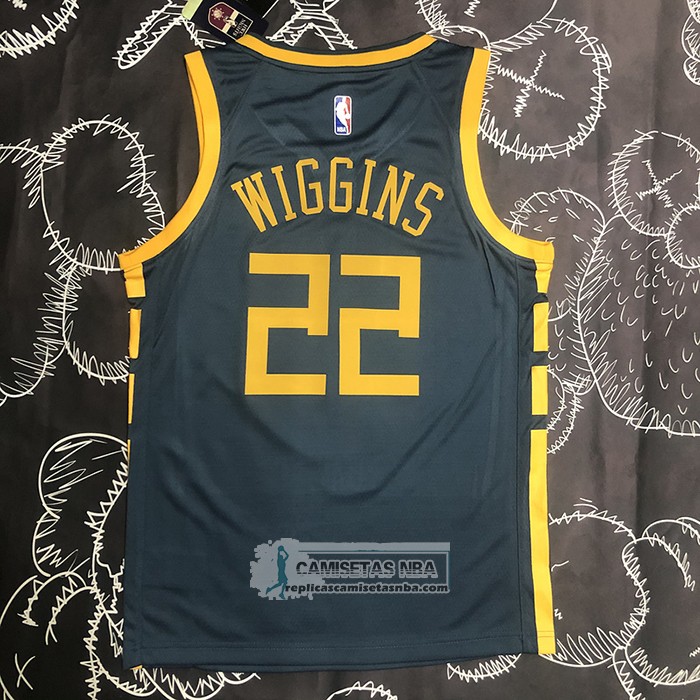 Camiseta Golden State Warriors Andrew Wiggins NO 22 Ciudad 2018-19 Azul